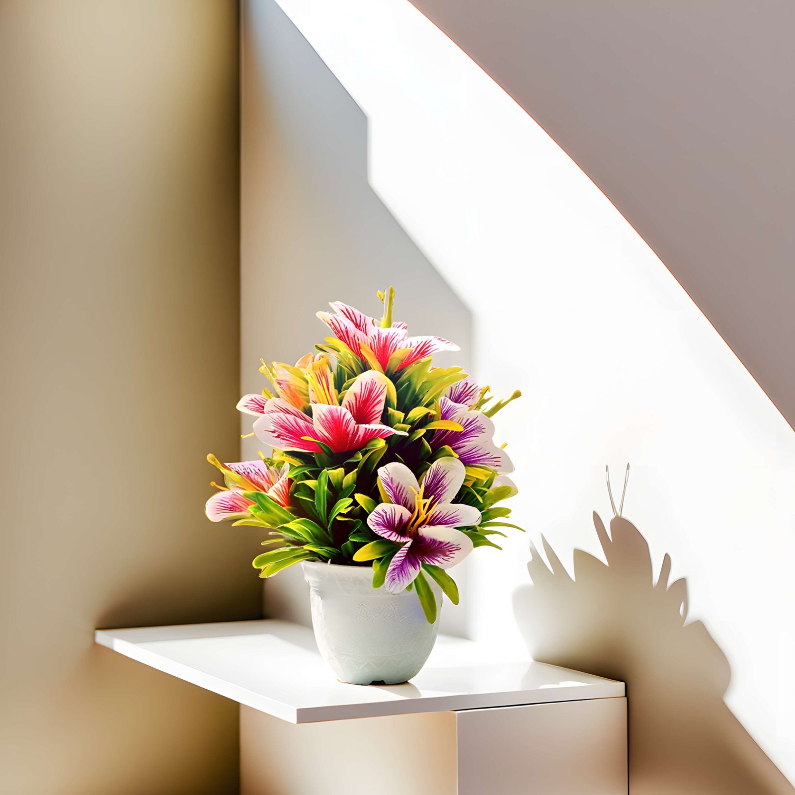 Artificial Plants with Pot Showcase Decoration Plants Flowers | Fake Plant | Artificial Plants for Home Decor Office Gifting Plants Decorative Potted Plants (RV-AP20) - Image 4